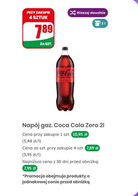 Napój Coca-cola lime zero promocja w Dino