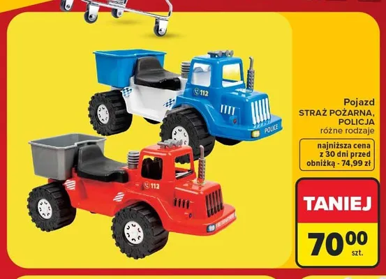 Pojazd zabawkowy Straż Pożarna promocja w Carrefour