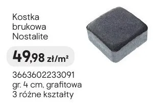 Kostka brukowa Nostalite grafitowa promocja w Castorama