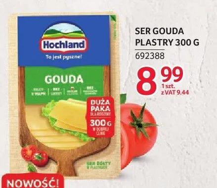 Ser Gouda plastry 300 g promocja w Selgros