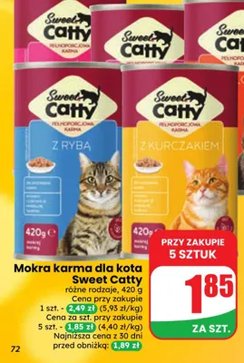 Mokra karma dla kota Sweet Catty promocja w Dino