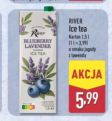 Ice tea River Blueberry Lavender promocja w Aldi
