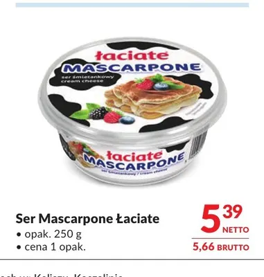 Ser mascarpone Łaciate promocja w Makro