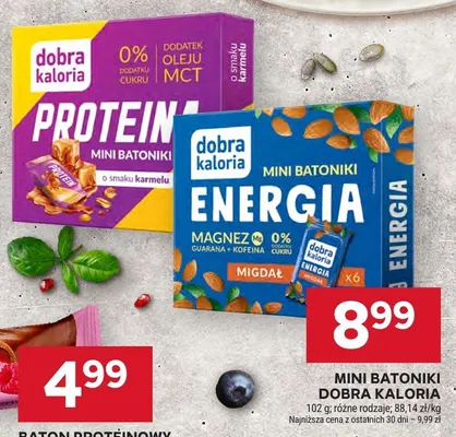 Mini batoniki Dobra Kaloria Energia Magnez migdał promocja w Stokrotka