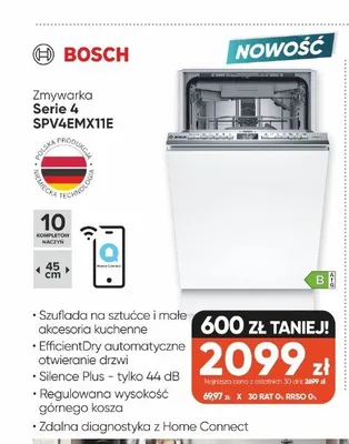 Zmywarka Bosch Serie 4 SPV4EMX11E promocja w Max Elektro