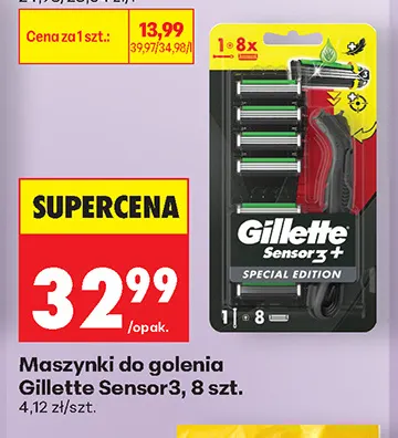 Maszynki do golenia Gillette Sensor3 promocja w Biedronka