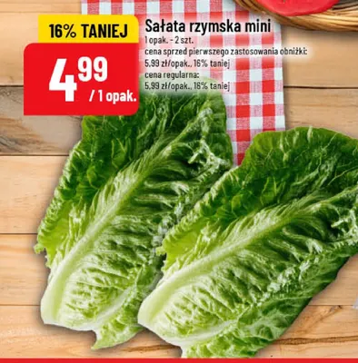 Sałata rzymska mini 2-pak promocja w POLOmarket