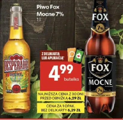 Piwo mocne 7% promocja w Delikatesy Centrum