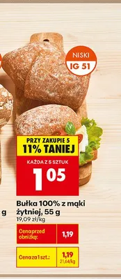 Bułka 100% z mąki żytniej promocja w Biedronka