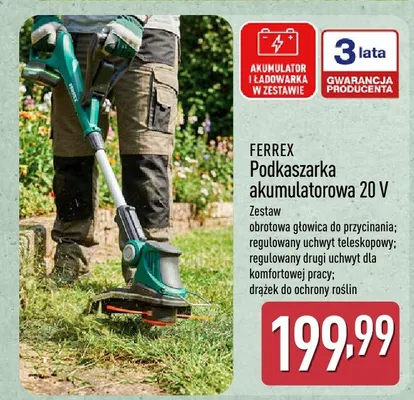 Podkaszarka akumulatorowa 20 V promocja w Aldi