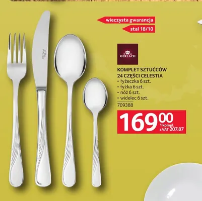 Komplet sztućców 24 części Celestia Gerlach promocja w Selgros
