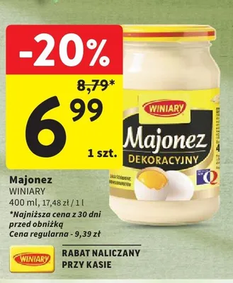 Majonez dekoracyjny Winiary promocja w Intermarche