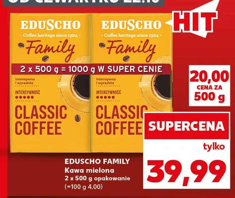 Kawa mielona Eduscho Family 2-pak promocja w Kaufland