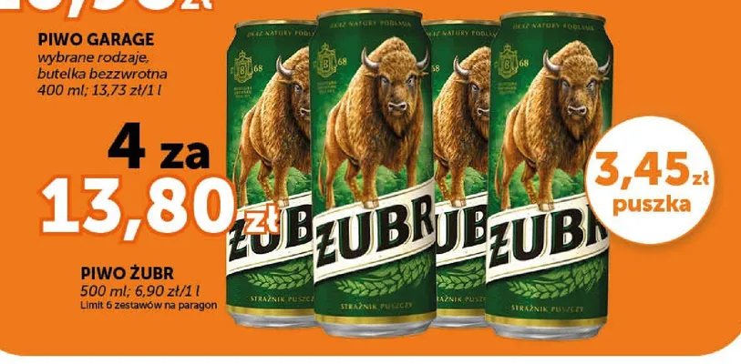 Piwo Garage wybrane rodzaje butelka bezzwrotna promocja w Groszek