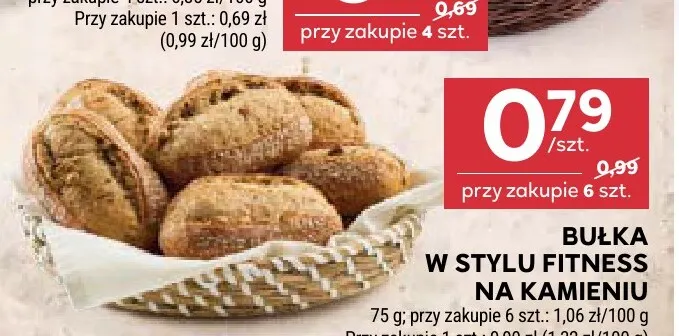 Bułka w stylu fitness na kamieniu promocja w Stokrotka