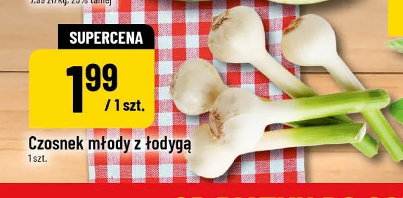 Czosnek młody z łodygą promocja w POLOmarket