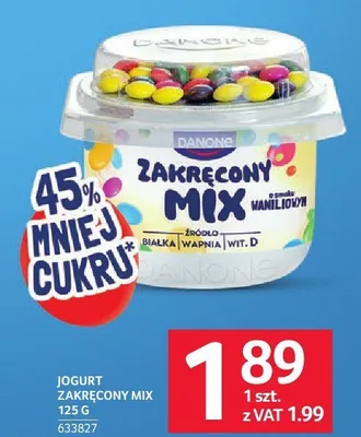Jogurt Danone Zakręcony Mix o smaku waniliowym promocja w Selgros