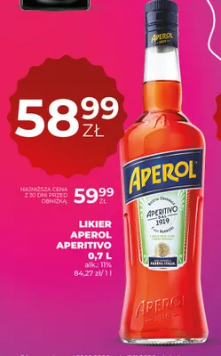 Likier Aperol Aperitivo promocja w Duży Ben