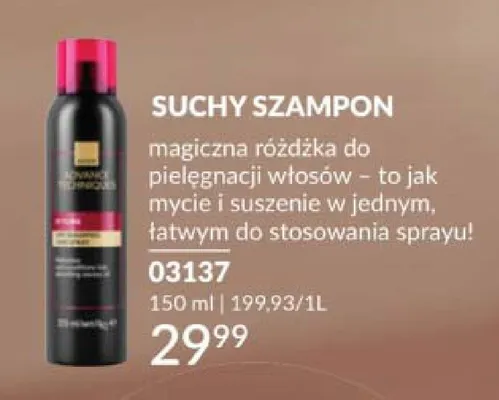 Suchy szampon Avon Advance Techniques promocja w AVON