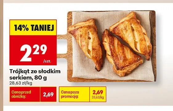 Trójkąt ze słodkim serkiem promocja w Biedronka