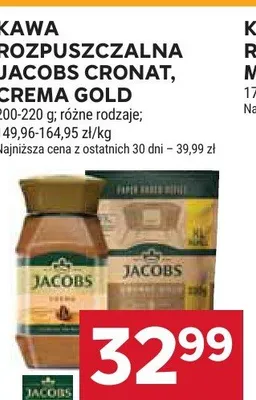 Kawa rozpuszczalna Jacobs Cronat Gold promocja w Stokrotka