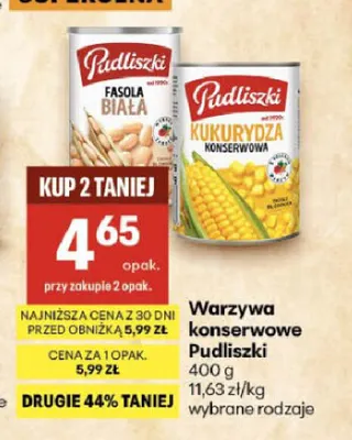 Warzywa konserwowe Pudliszki promocja w Delikatesy Centrum