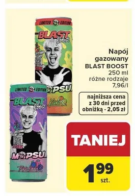 Napój gazowany Blast Boost promocja w Carrefour Market