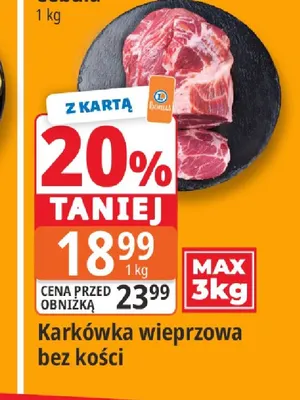 Karkówka wieprzowa bez kości promocja w Leclerc