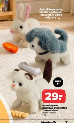 Interaktywne pluszowe zwierzątko z akcesoriami promocja w Netto