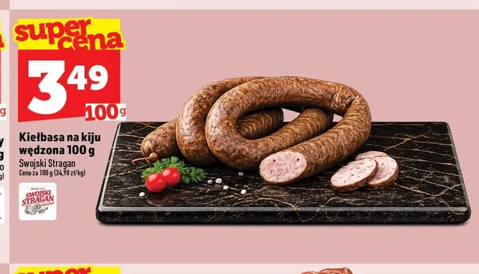 Kiełbasa na kiju wędzona Swojski Stragan promocja w TOPAZ