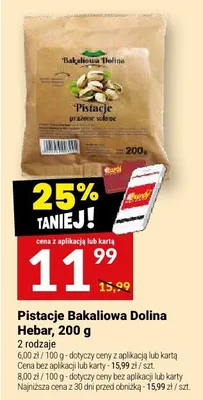 Pistacje Bakaliowa Dolina Hebar promocja w Twój Market