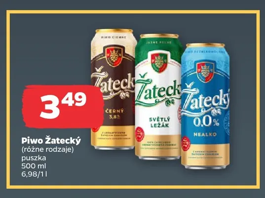 Piwo Žatecký Světlý Ležák promocja w Netto