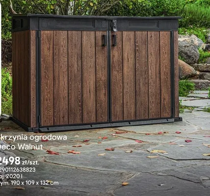 Skrzynia ogrodowa Deco Walnut promocja w Castorama
