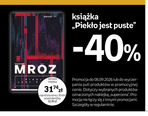 Książka Piekło jest puste Remigiusz Mróz promocja w Empik