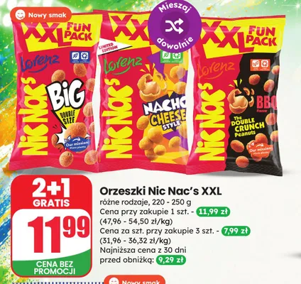 Orzeszki Nic Nac's XXL BIG Double Size promocja w Dino