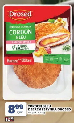 Cordon Bleu z serem i szynką Drosed promocja w Stokrotka