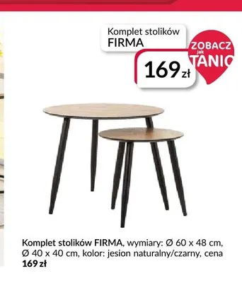 Komplet stolików Firma promocja w Salony Agata