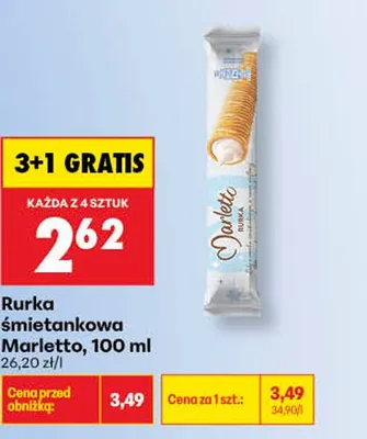 Lody rurka śmietankowa Marletto promocja w Biedronka