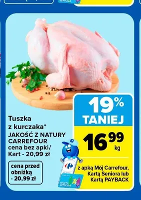 Tuszka z kurczaka Jakość z Natury Carrefour promocja w Carrefour Market