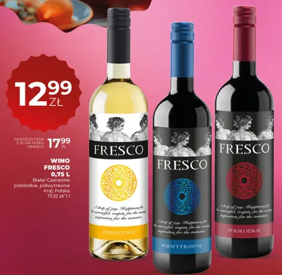 Wino Fresco czerwone półwytrawne polskie promocja w Duży Ben