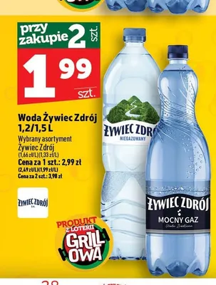Woda Żywiec Zdrój Mocny Gaz promocja w TOPAZ