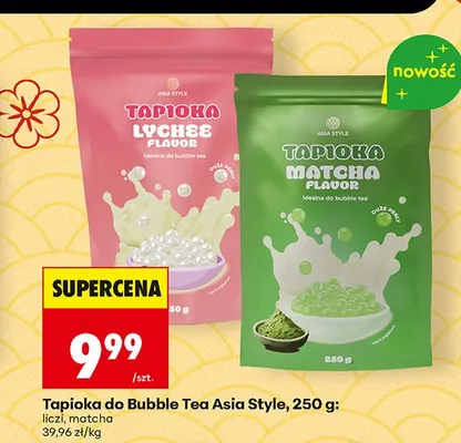 Tapioka do Bubble Tea Asia Style o smaku matcha promocja w Biedronka