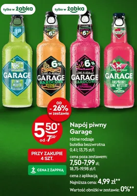 Napój piwny Garage Hardcore Whisky Sour promocja w Żabka
