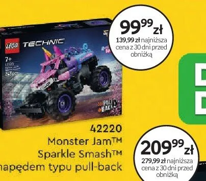 Klocki LEGO Technic 42220 Monster Jam Sparkle Smash z napędem typu pull-back promocja w Dzień Dziecka