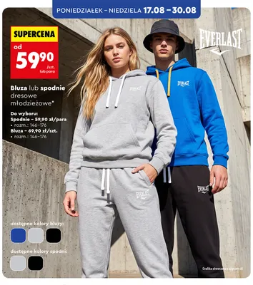 Bluza dresowa młodzieżowa Everlast promocja w Biedronka