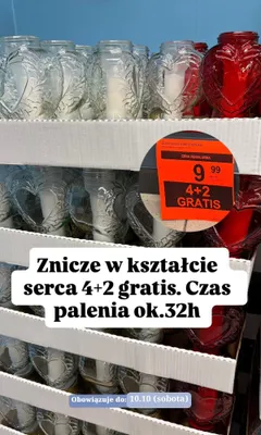 Znicz w kształcie serca promocja w Aldi
