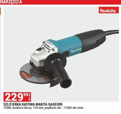 Szlifierka kątowa Makita promocja w Merkury Market