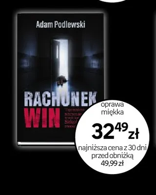 Książka Rachunek win Adam Podlewski oprawa miękka promocja w Empik