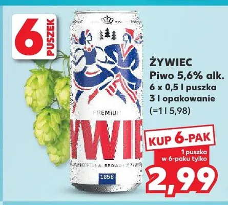 Piwo  0,5 l promocja w Kaufland