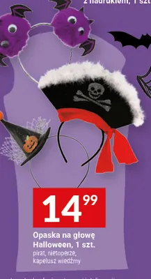 Opaska na głowę Halloween kapelusz wiedźmy promocja w Twój Market